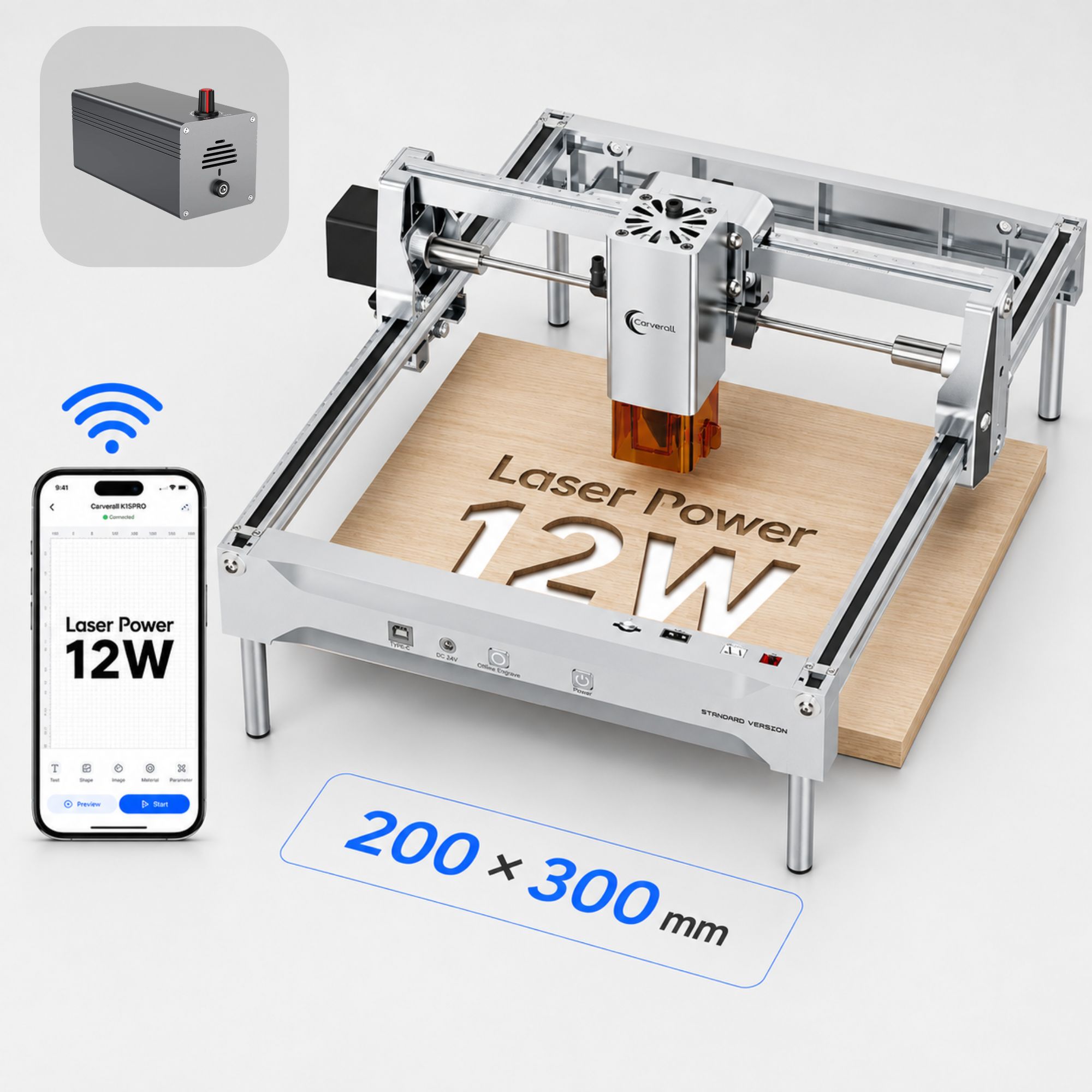 Industrial Laser Engraver - Incisore Laser K15 PRO 12W con